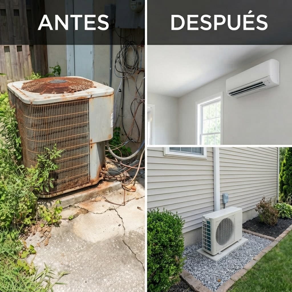 Comparativa de una instalación de climatización antes y después